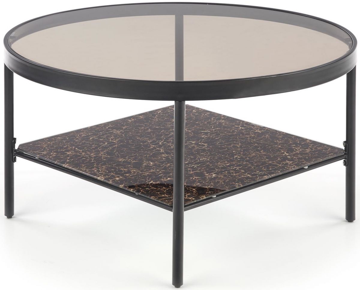 Coffee Table West Baldock | size: Length: 80cm, Width: 80cm, Height: 44cm, Diameter: 80cm | color: Brown/Black | image: 0 | variant: 1007180