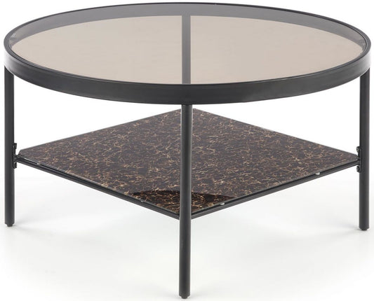 Coffee Table West Baldock | size: Length: 80cm, Width: 80cm, Height: 44cm, Diameter: 80cm | color: Brown/Black | image: 0 | variant: 1007180