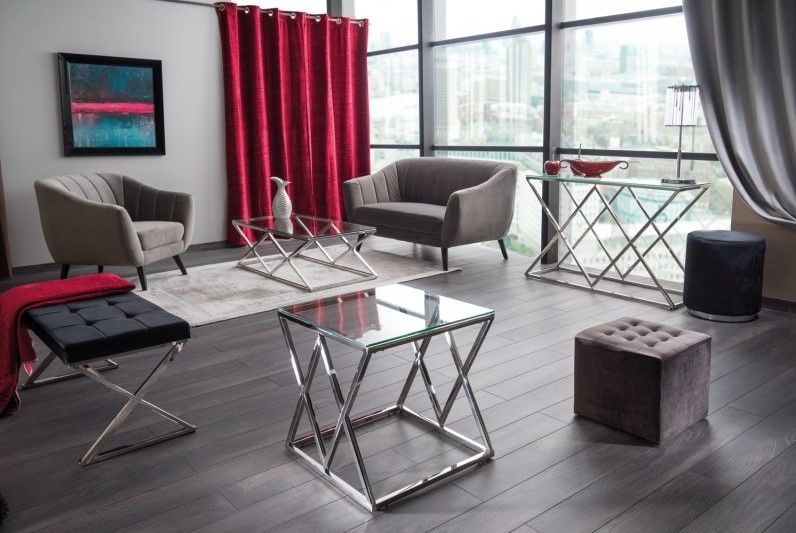 Coffee Table West Bari | size: Length: 55cm, Width: 55cm, Height: 55cm | color: Gray | image: 2 | variant: 1007765