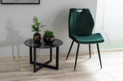 Coffee Table West Belluno | size: Length: 80cm, Width: 80cm, Height: 42cm, Diameter: 80cm | color: Black | image: 2 | variant: 1007835