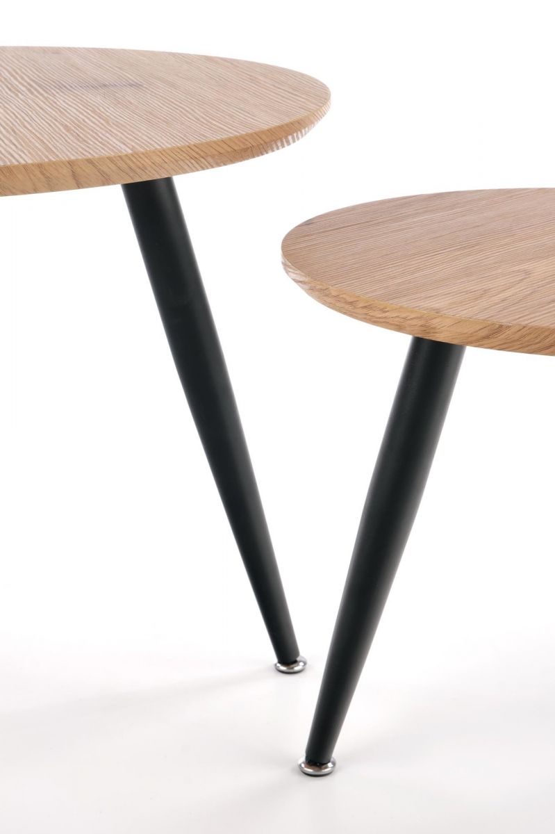 Coffee Table West Bicester | size: Length: 59cm, Width: 59cm, Height: 48cm, Diameter: 59cm | color: Black | image: 3 | variant: 1007149