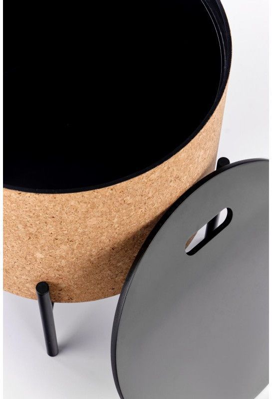 Coffee Table West Burford | size: Length: 38cm, Width: 38cm, Height: 43cm, Diameter: 38cm | color: Black | image: 2 | variant: 1007151