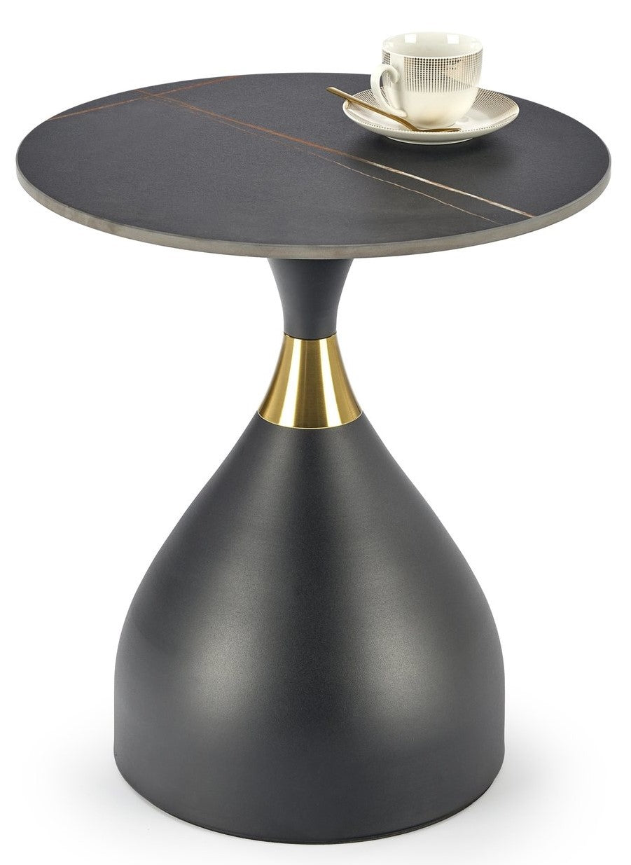 Coffee Table West Conwy | size: Length: 50cm, Width: 50cm, Height: 57cm, Diameter: 50cm | color: Black/Gold | image: 1 | variant: 1007381