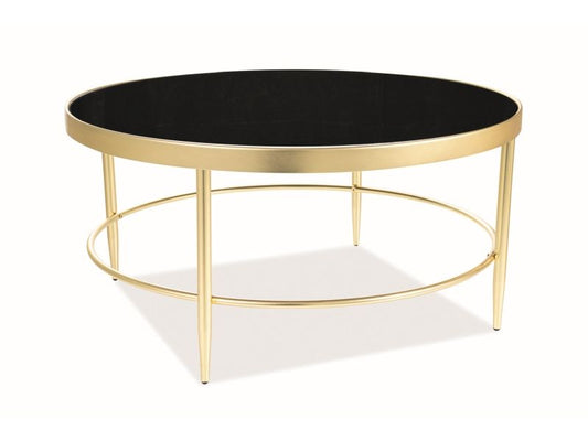 Coffee Table West Damascus | size: Length: 82cm, Width: 82cm, Height: 40cm, Diameter: 82cm | color: Black | image: 1 | variant: 1007652