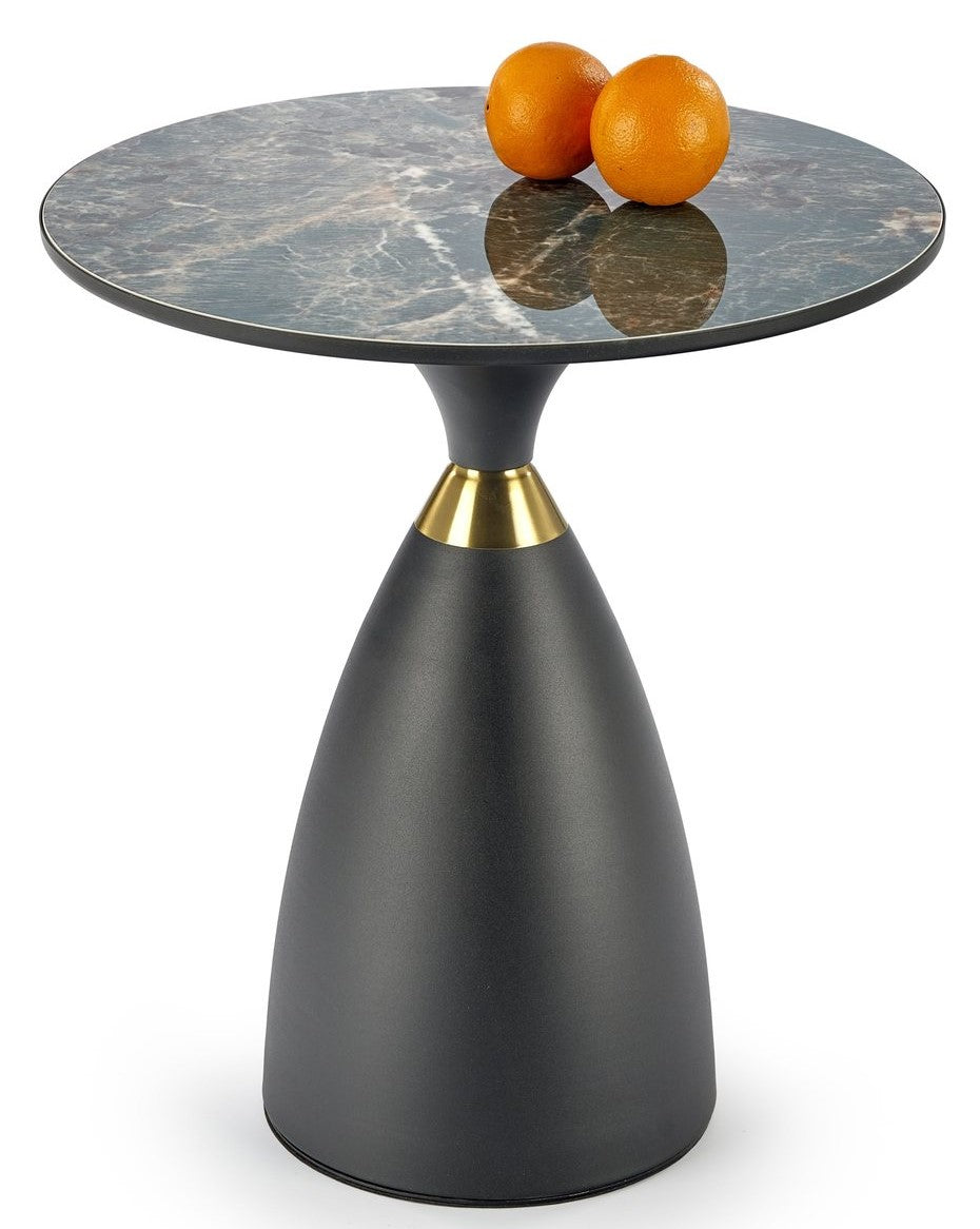 Coffee Table West Flint | size: Length: 50cm, Width: 50cm, Height: 52cm, Diameter: 50cm | color: Black/Green/Gold | image: 1 | variant: 1007378