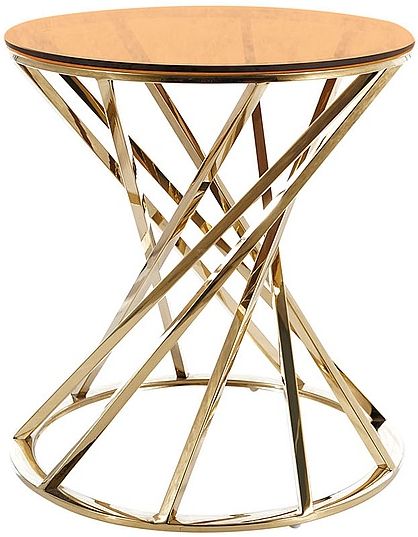 Coffee Table West Forli | size: Length: 50cm, Width: 50cm, Height: 54cm, Diameter: 50cm | color: Golden | image: 0 | variant: 1007874