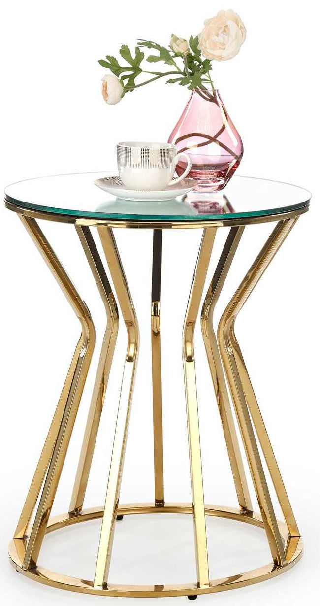 Coffee Table West Helsingborg | size: Length: 50cm, Width: 50cm, Height: 45cm, Diameter: 50cm | color: Golden | image: 2 | variant: 1007486