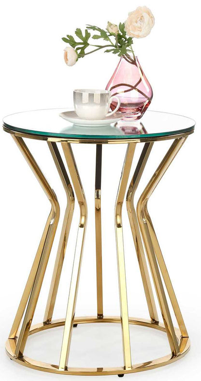 Coffee Table West Helsingborg | size: Length: 50cm, Width: 50cm, Height: 45cm, Diameter: 50cm | color: Golden | image: 2 | variant: 1007486