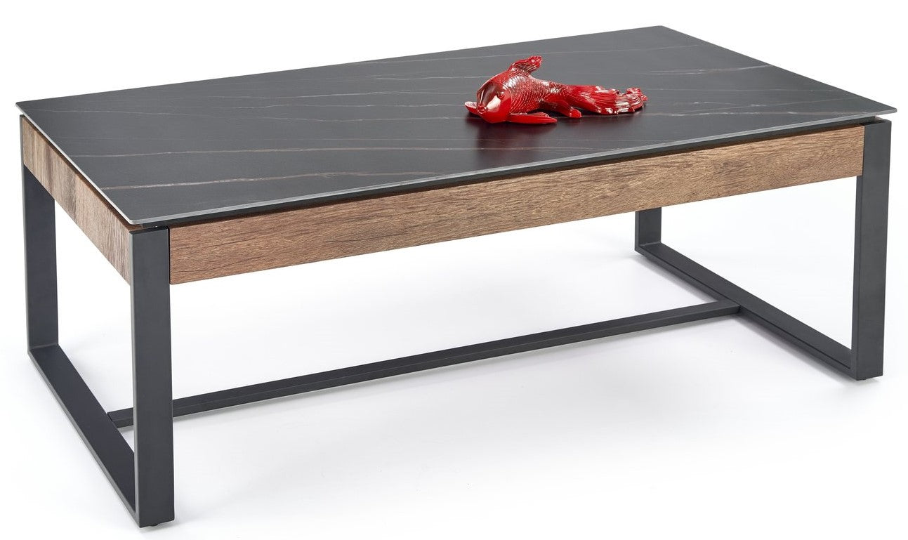 Coffee Table West Holywell | size: Length: 61cm, Width: 121cm, Height: 45cm | color: Brown/Black | image: 1 | variant: 1007379
