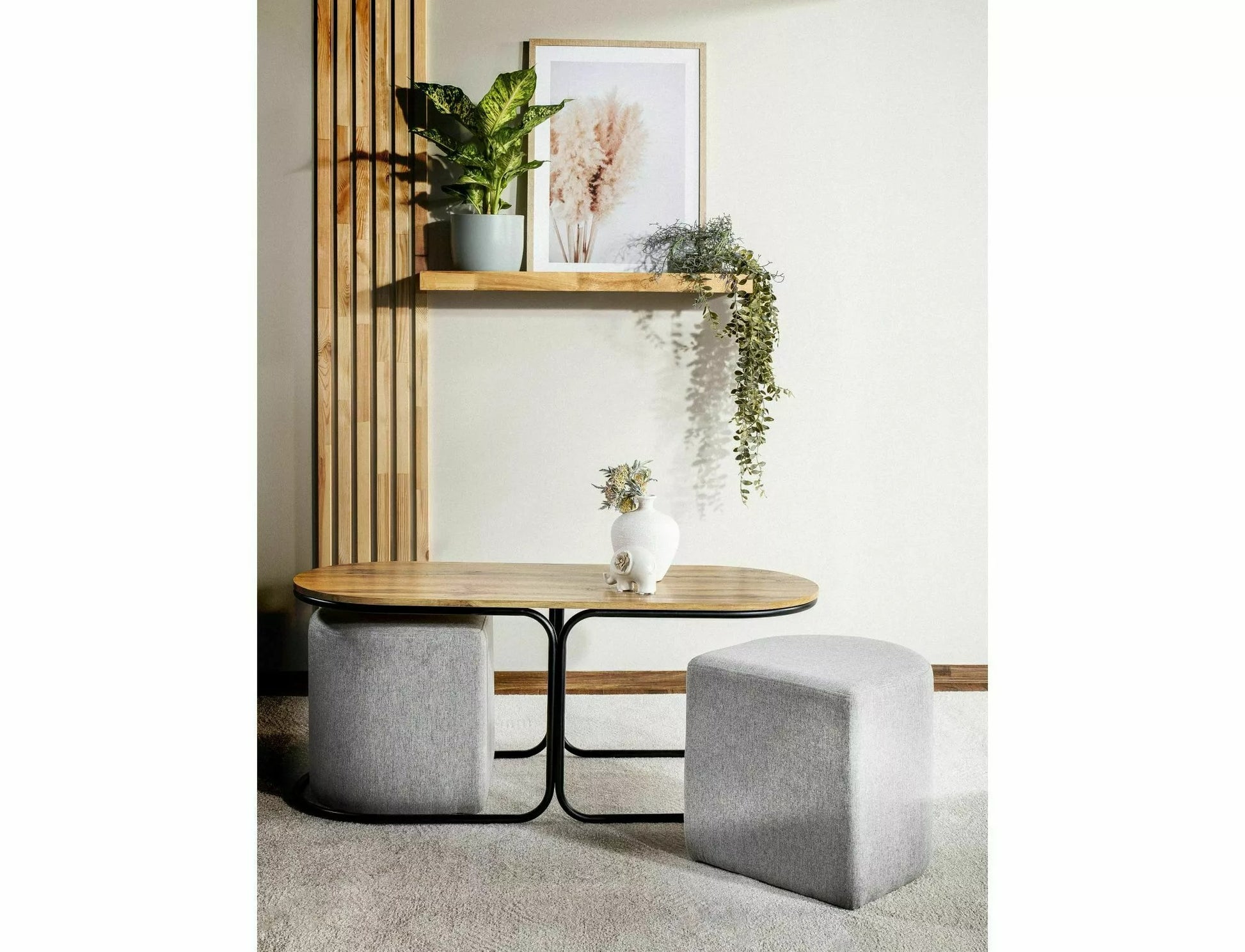 Coffee Table West Kyoto | size: Length: 50cm, Width: 120cm, Height: 49cm | color: Oak | image: 4 | variant: 1008008