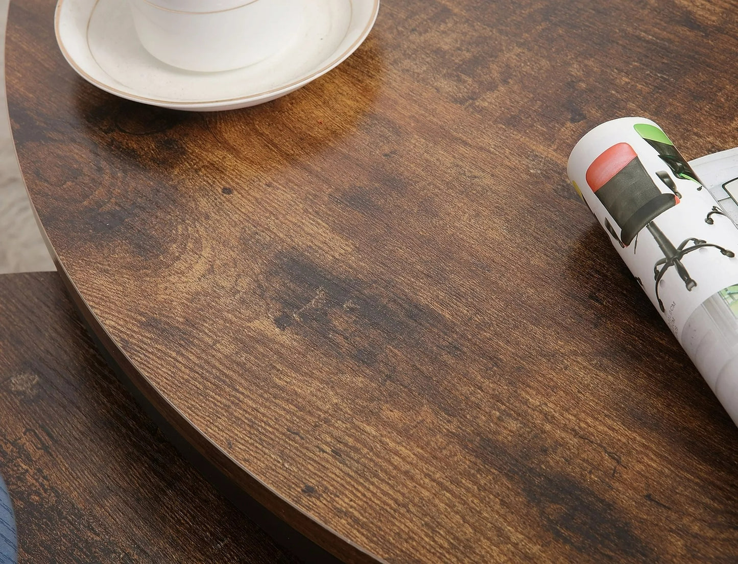 Coffee Table West Lahore | size: Length: 80cm, Width: 80cm, Height: 45cm, Diameter: 80cm | color: Brown | image: 1 | variant: 1008010