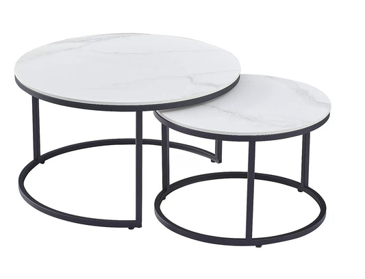 Coffee Table West Manila | size: Length: 80cm, Width: 80cm, Height: 42cm, Diameter: 80cm | color: White | image: 1 | variant: 1008021