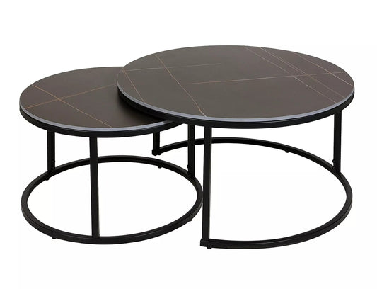 Coffee Table West Melbourne | size: Length: 80cm, Width: 80cm, Height: 42cm, Diameter: 80cm | color: Black | image: 1 | variant: 1008022