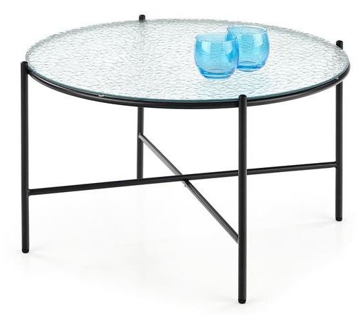 Coffee Table West Northampton | size: Length: 70cm, Width: 70cm, Height: 41cm, Diameter: 70cm | color: Transparent | image: 3 | variant: 1007143