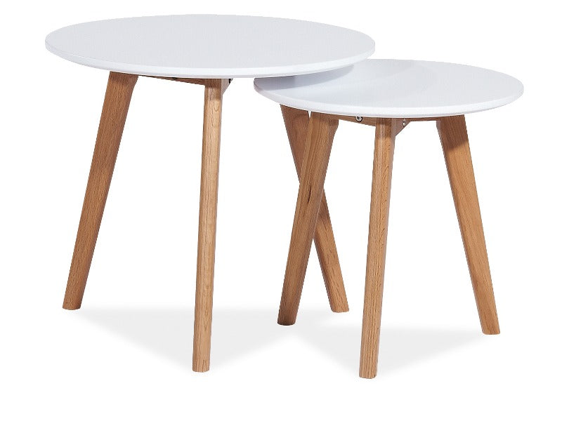 Coffee Table West Paris | size: Length: 50cm, Width: 50cm, Height: 45cm, Diameter: 50cm | color: White | image: 1 | variant: 1008039
