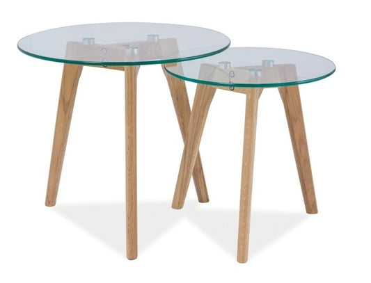 Coffee Table West Pittsburgh | size: Length: 50cm, Width: 50cm, Height: 45cm, Diameter: 50cm | color: Transparent | image: 0 | variant: 1008042