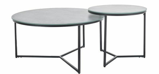 Coffee Table West Portland | size: Length: 80cm, Width: 80cm, Height: 40cm, Diameter: 80cm | color: Gray | image: 0 | variant: 1008043
