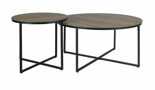 Coffee Table West Quebec | size: Length: 80cm, Width: 80cm, Height: 40cm, Diameter: 80cm | color: Brown | image: 0 | variant: 1008044