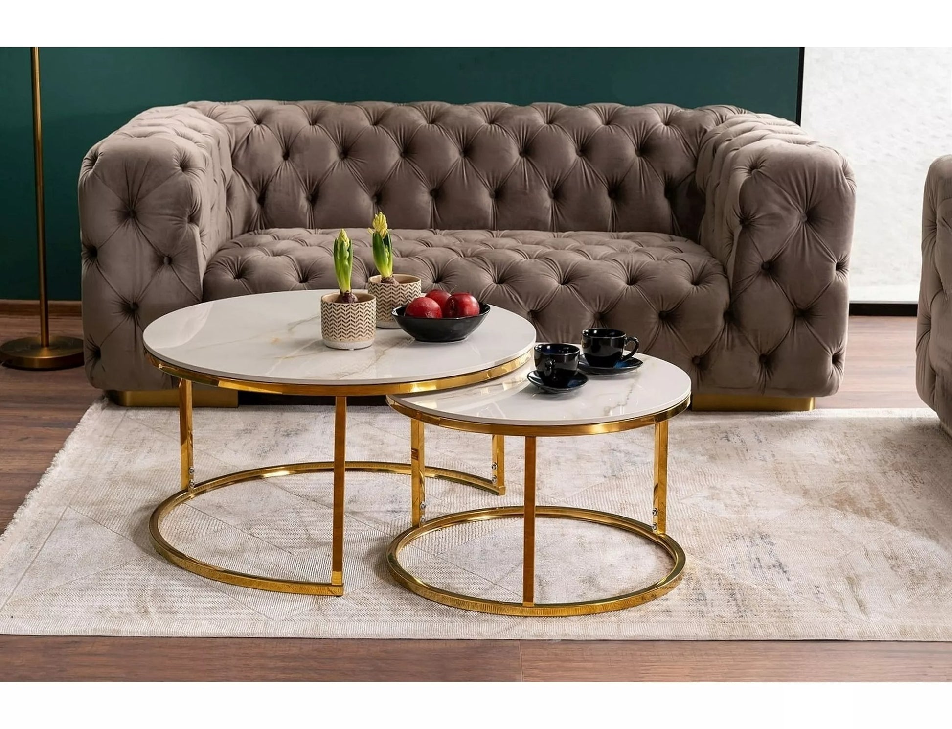 Coffee Table West Rio de Janeiro | size: Length: 60cm, Width: 60cm, Height: 45cm, Diameter: 60cm | color: White | image: 3 | variant: 1008048