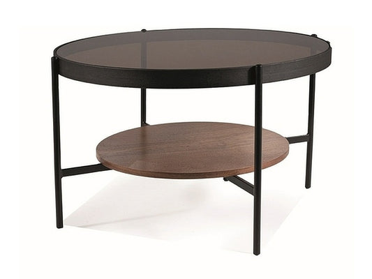 Coffee Table West Saint Petersburg | size: Length: 74cm, Width: 74cm, Height: 43cm, Diameter: 74cm | color: Brown | image: 1 | variant: 1008051