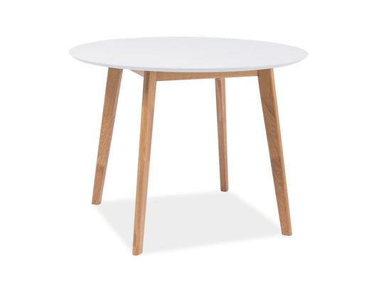 Coffee Table West St Pierre | size: Length: 100cm, Width: 100cm, Height: 75cm, Diameter: 100cm | color: White/Oak | image: 1 | variant: 1007761