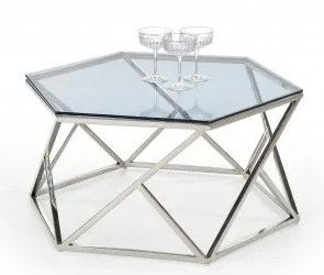 Coffee Table West Whitstable | size: Length: 70cm, Width: 80cm, Height: 30cm | color: Chrome | image: 1 | variant: 1007290