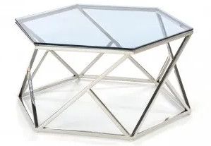 Coffee Table West Whitstable | size: Length: 70cm, Width: 80cm, Height: 30cm | color: Chrome | image: 2 | variant: 1007290