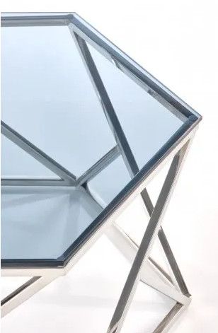 Coffee Table West Whitstable | size: Length: 70cm, Width: 80cm, Height: 30cm | color: Chrome | image: 3 | variant: 1007290