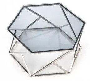 Coffee Table West Whitstable | size: Length: 70cm, Width: 80cm, Height: 30cm | color: Chrome | image: 5 | variant: 1007290
