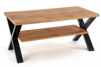 Coffee Table West Wrexham | size: Length: 60cm, Width: 120cm, Height: 55cm | color: Black/Oak | image: 1 | variant: 1007388