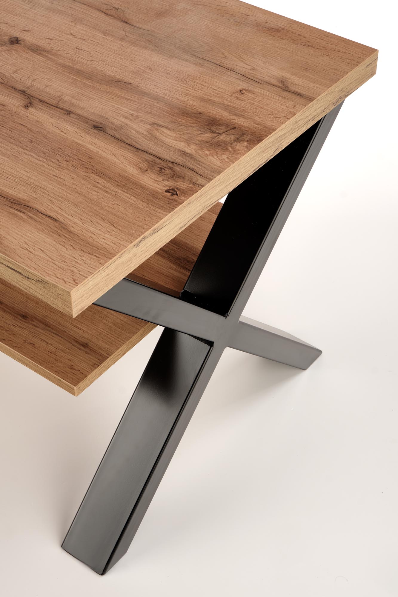 Coffee Table West Wrexham | size: Length: 60cm, Width: 120cm, Height: 55cm | color: Black/Oak | image: 4 | variant: 1007388