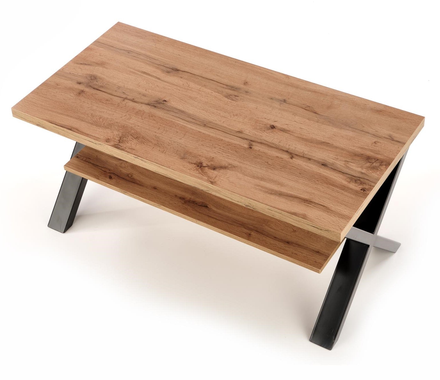 Coffee Table West Wrexham | size: Length: 60cm, Width: 120cm, Height: 55cm | color: Black/Oak | image: 5 | variant: 1007388