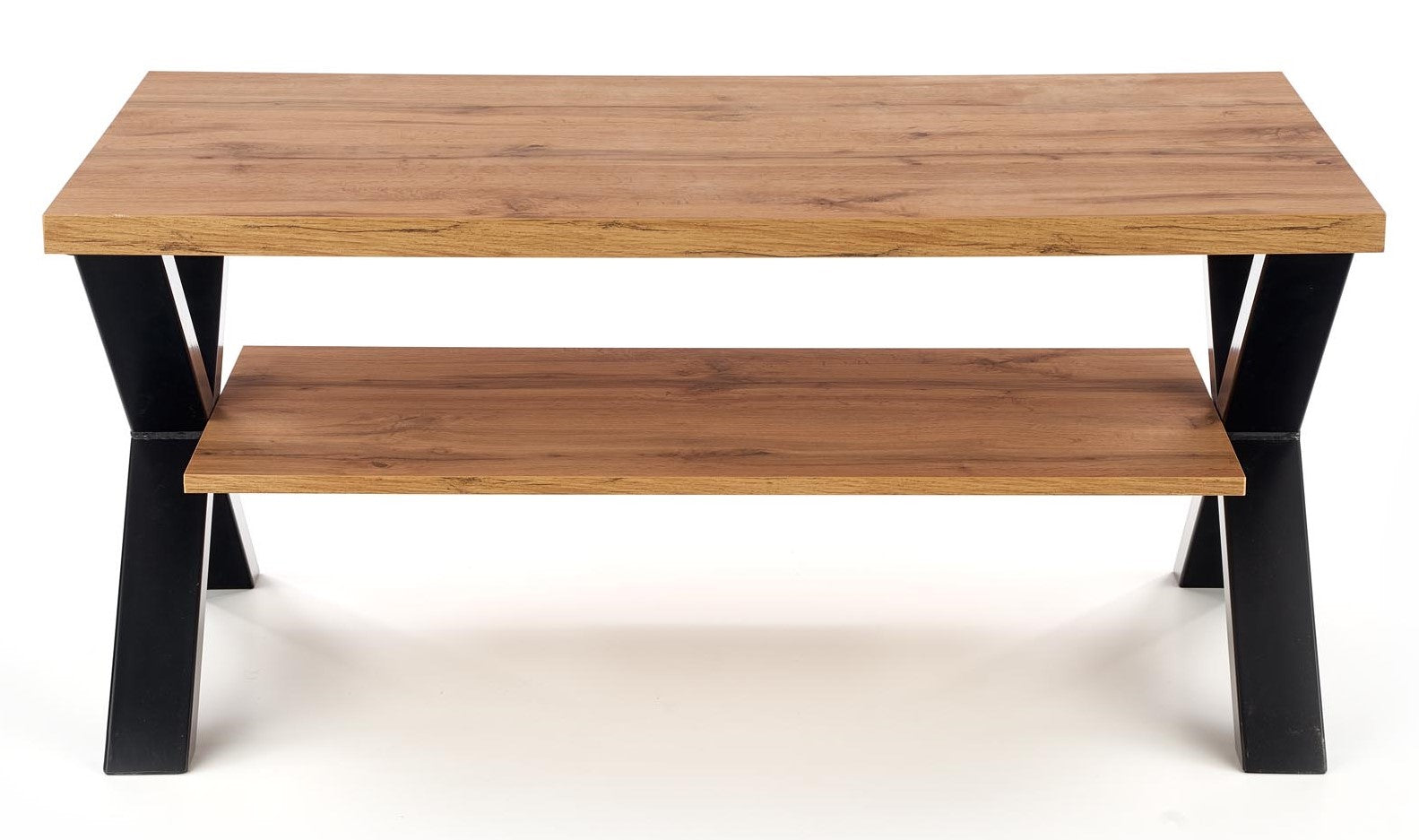 Coffee Table West Wrexham | size: Length: 60cm, Width: 120cm, Height: 55cm | color: Black/Oak | image: 7 | variant: 1007388