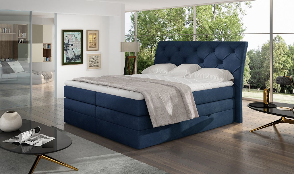 Continental Double Bed Addlestone 2 | size: Length: 215cm, Width: 198cm, Height: 120cm | color: Kronos | image: 1 | variant: 1013108