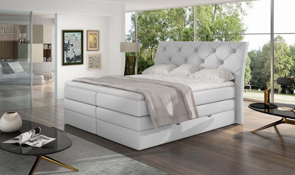 Continental Double Bed Addlestone 2 | size: Length: 215cm, Width: 198cm, Height: 120cm | color: Soft | image: 1 | variant: 1013117