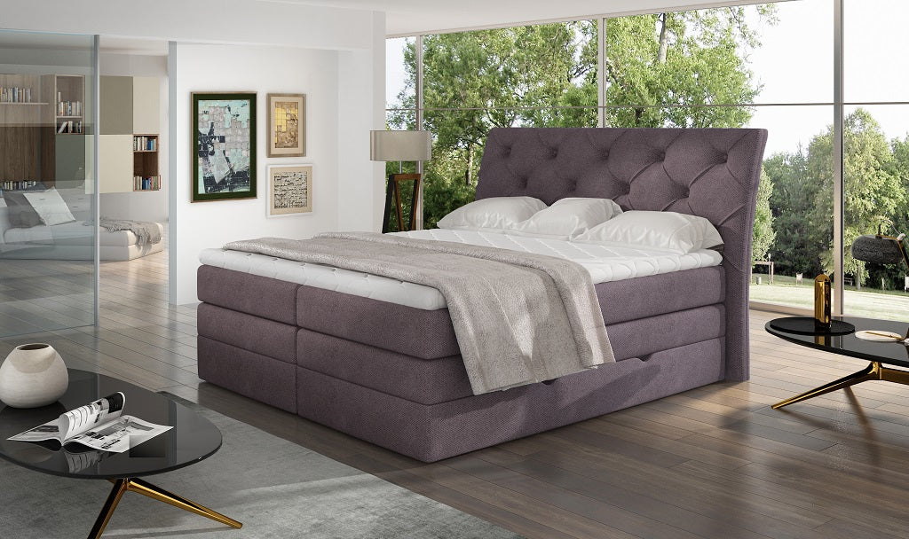 Continental Double Bed Addlestone 2 | size: Length: 215cm, Width: 198cm, Height: 120cm | color: Soro | image: 1 | variant: 1013120