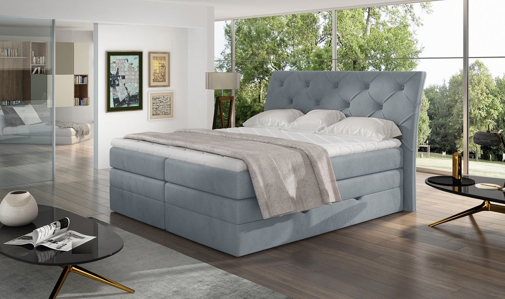 Continental Double Bed Addlestone | size: Length: 215cm, Width: 158cm, Height: 120cm | color: Solar | image: 1 | variant: 1013072