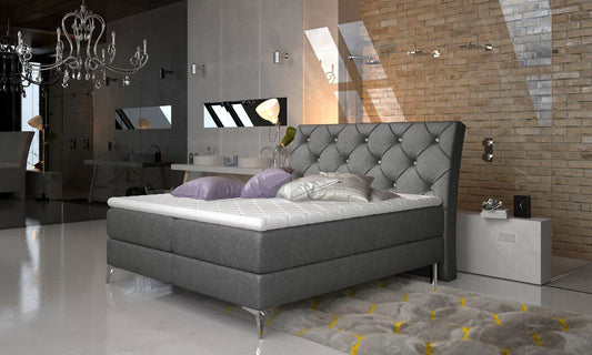 Continental Double Bed Adel 2 | size: Length: 215cm, Width: 185cm, Height: 118cm | color: Dora | image: 1 | variant: 1008427