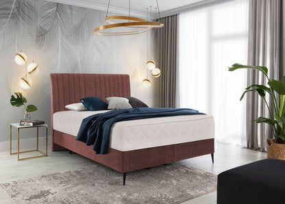 Continental Double Bed Dundee 1 | size: Length: 218cm, Width: 160cm, Height: 130cm | color: Pink | image: 0 | variant: 1012290