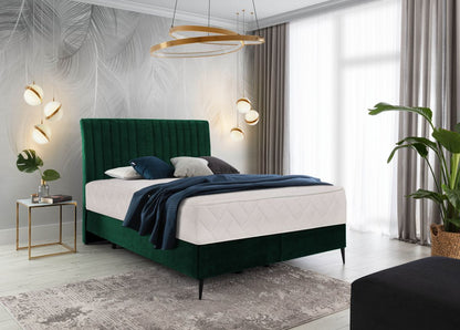 Continental Double Bed Dundee 2 | size: Length: 218cm, Width: 180cm, Height: 130cm | color: Green | image: 0 | variant: 1012313