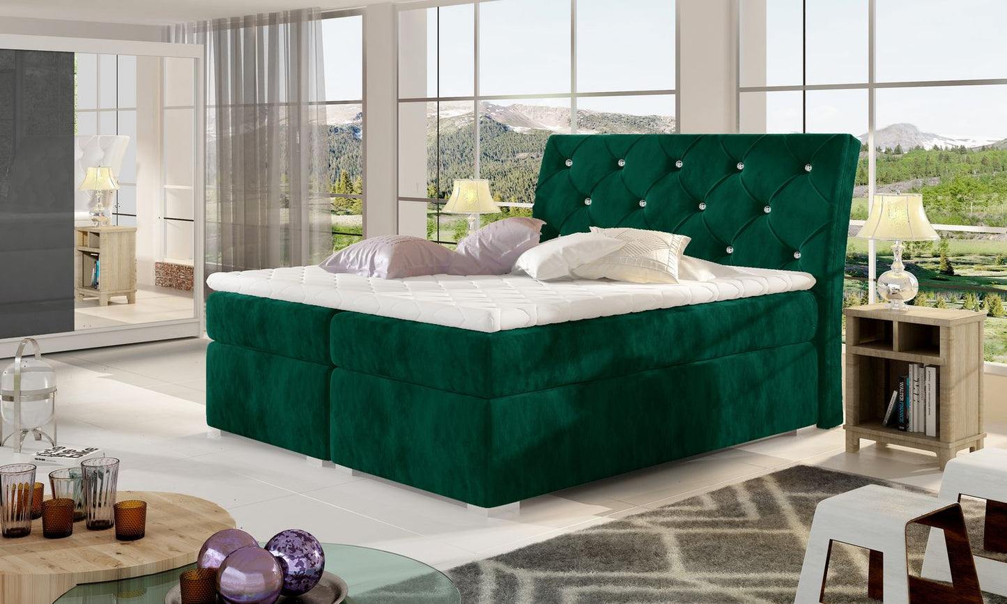 Continental Double Bed East Guayaquil 1 | size: Length: 208cm, Width: 163cm, Height: 116cm | color: Kronos | image: 1 | variant: 1012168