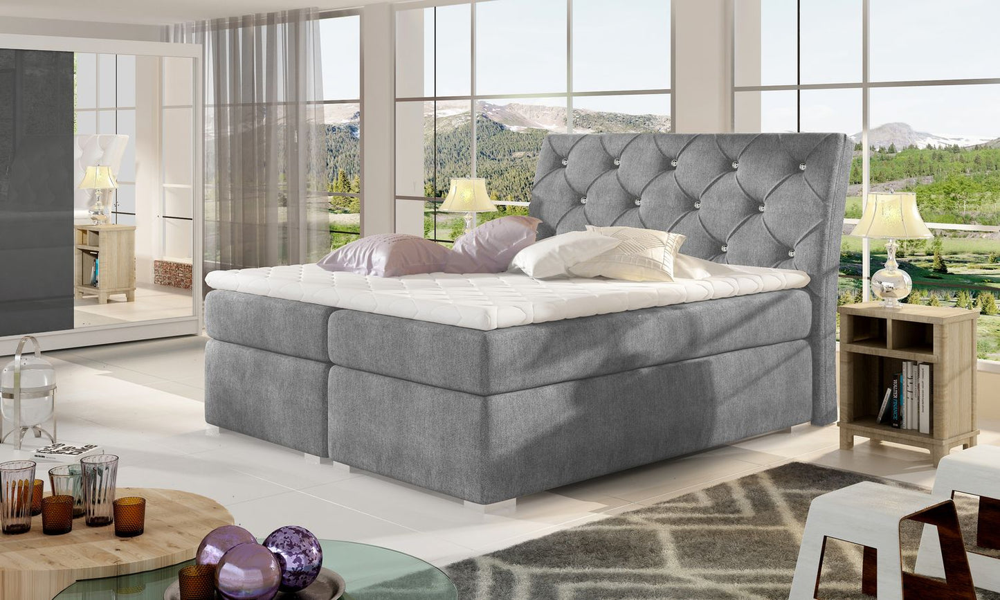 Continental Double Bed East Guayaquil 1 | size: Length: 208cm, Width: 163cm, Height: 116cm | color: Omega | image: 1 | variant: 1012172