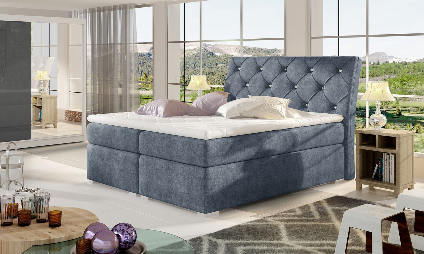 Continental Double Bed East Guayaquil 1 | size: Length: 208cm, Width: 163cm, Height: 116cm | color: Omega | image: 1 | variant: 1012174