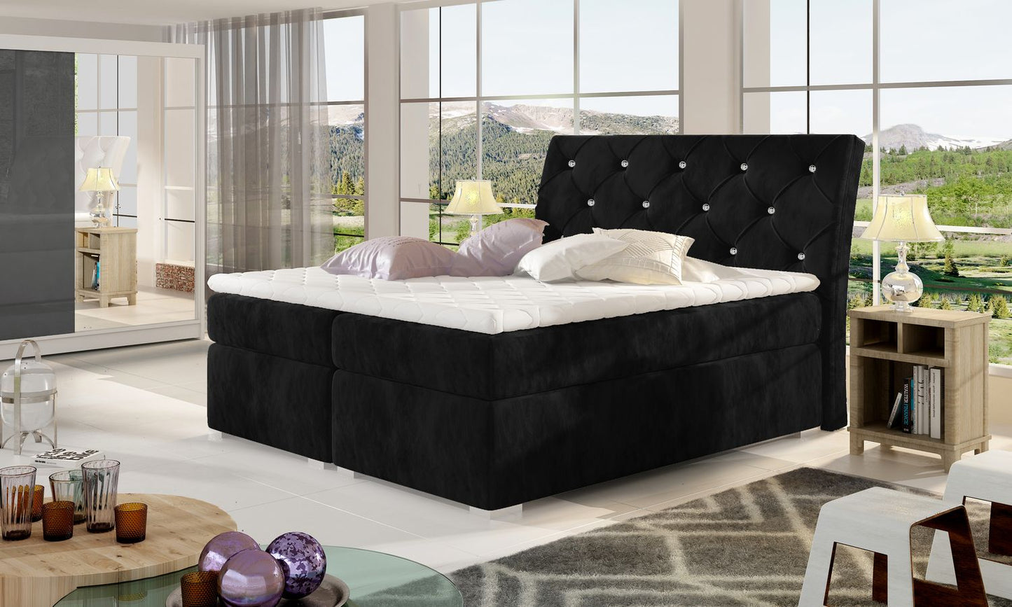 Continental Double Bed East Guayaquil 2 | size: Length: 208cm, Width: 183cm, Height: 116cm | color: Kronos | image: 1 | variant: 1012185