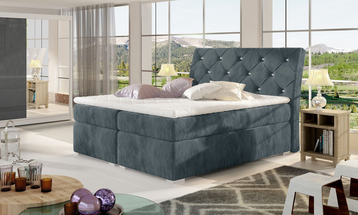 Continental Double Bed East Guayaquil 2 | size: Length: 208cm, Width: 183cm, Height: 116cm | color: Paros | image: 1 | variant: 1012194