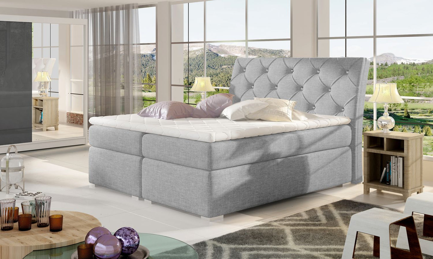 Continental Double Bed East Guayaquil 2 | size: Length: 208cm, Width: 183cm, Height: 116cm | color: Sawana | image: 1 | variant: 1012196