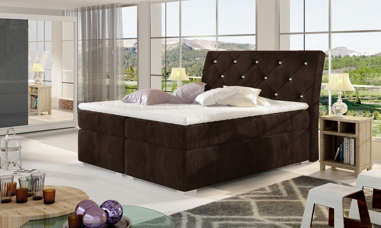 Continental Double Bed East Guayaquil | size: Length: 208cm, Width: 143cm, Height: 116cm | color: Kronos | image: 1 | variant: 1012148