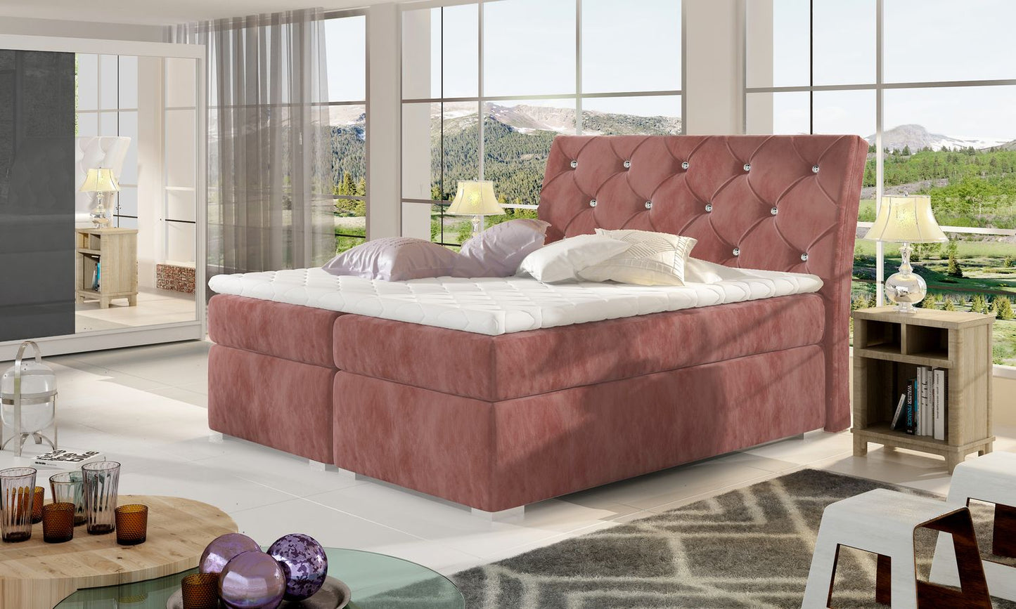 Continental Double Bed East Guayaquil | size: Length: 208cm, Width: 143cm, Height: 116cm | color: Kronos | image: 1 | variant: 1012151