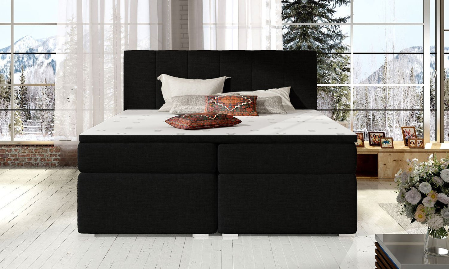 Continental Double Bed East Kaunas 1 | size: Length: 205cm, Width: 160cm, Height: 126cm | color: Sawana | image: 1 | variant: 1012344