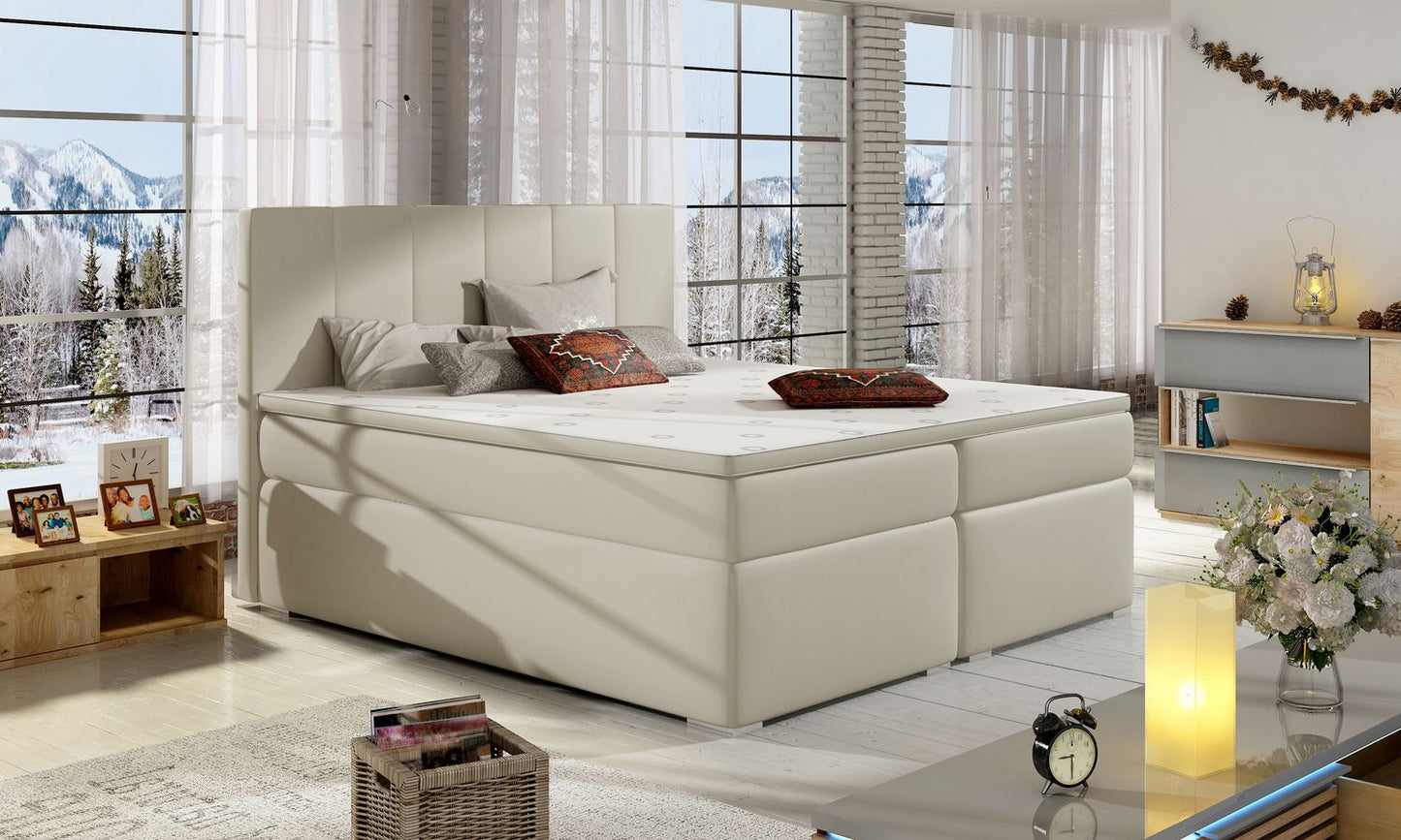 Continental Double Bed East Kaunas 1 | size: Length: 205cm, Width: 160cm, Height: 126cm | color: Soft | image: 1 | variant: 1012349